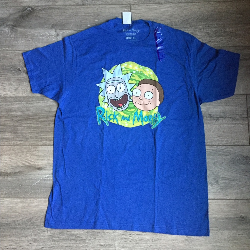 Rick & Morty Graphic T-shirt , Blue, XL